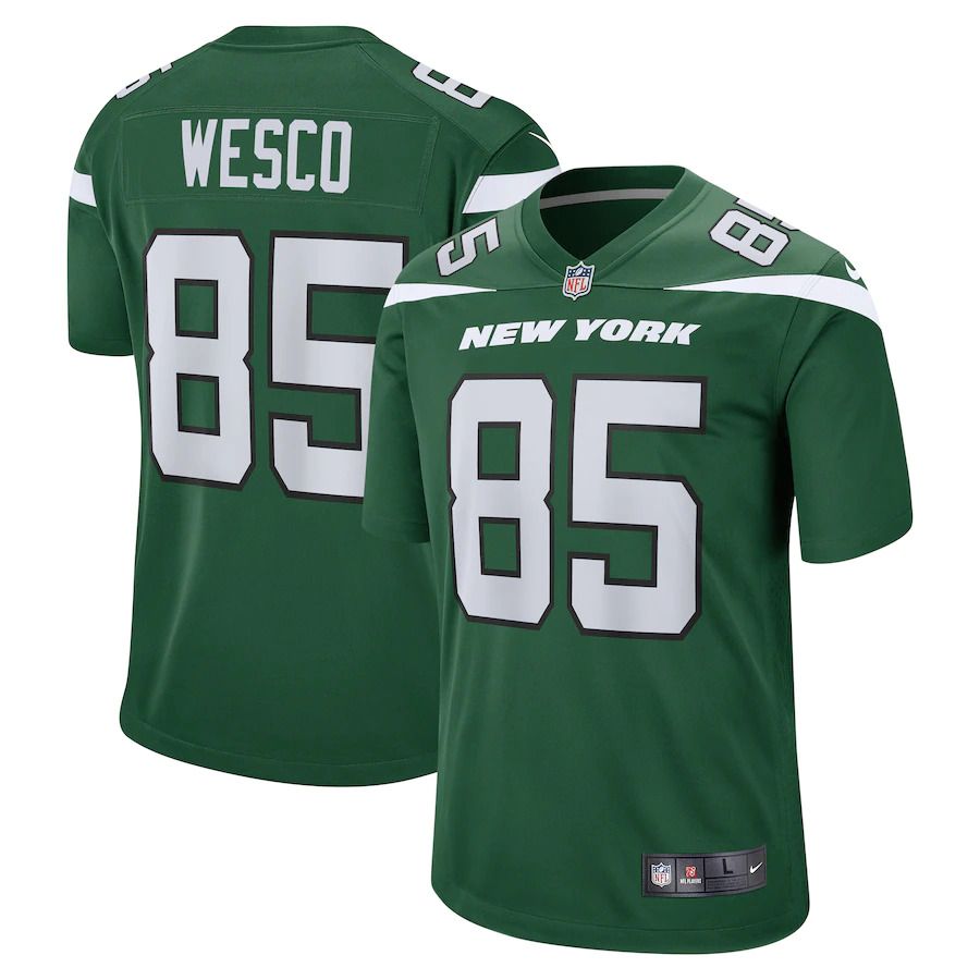 Men New York Jets 85 Trevon Wesco Nike Gotham Green Game NFL Jersey